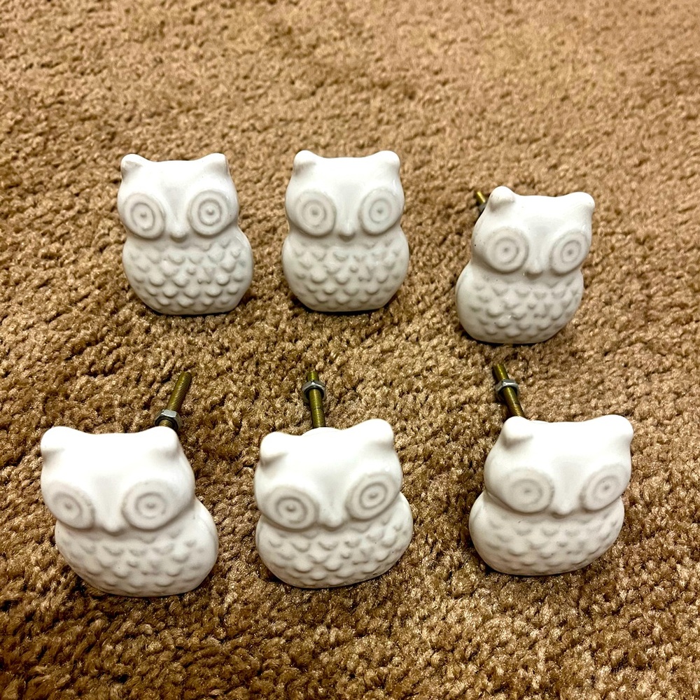 Ceramic Owl Knobs